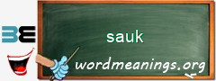 WordMeaning blackboard for sauk